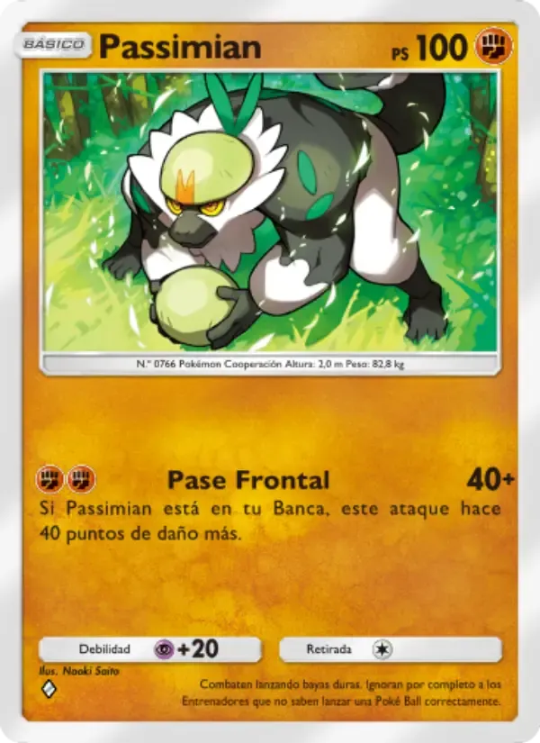 Passimian card in Spanish