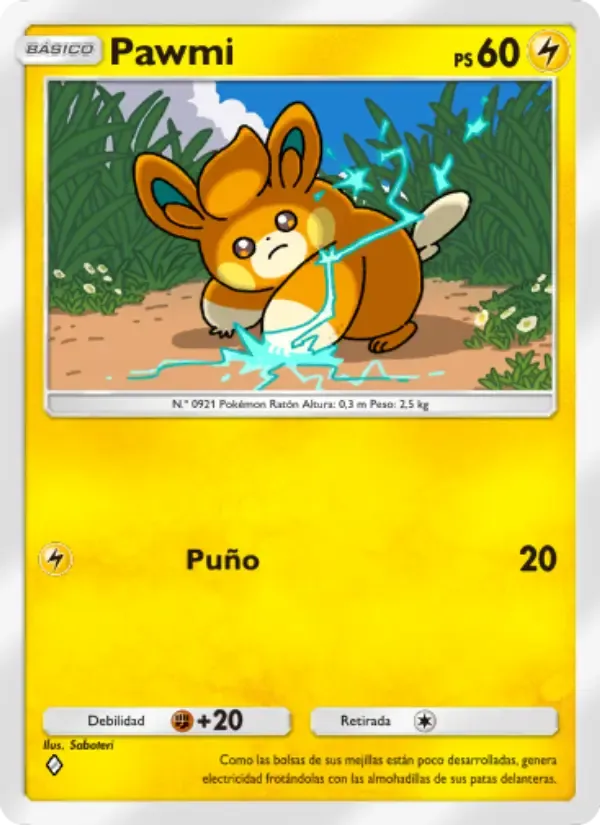Pawmi card in Spanish