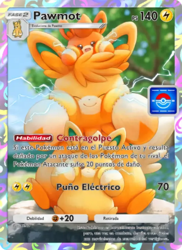 Pawmot card in Spanish