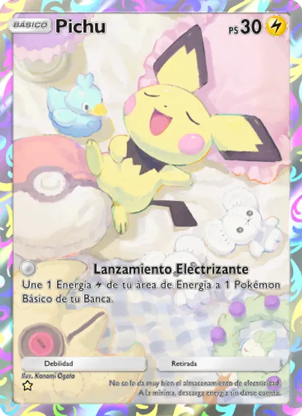 Pichu card in Spanish