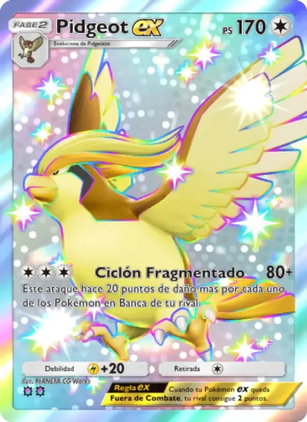Pidgeot ex card in Spanish
