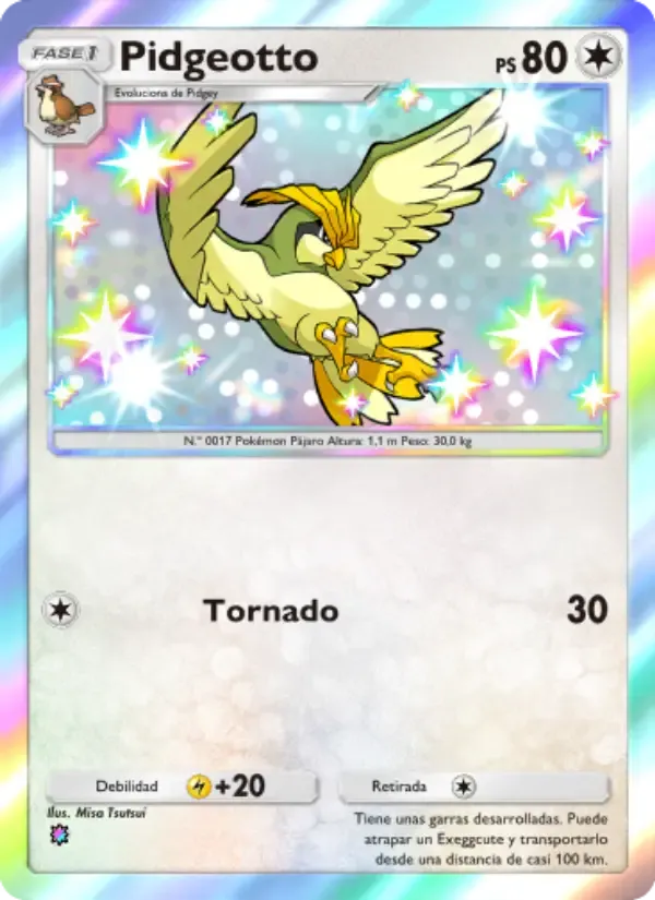 Pidgeotto card in Spanish
