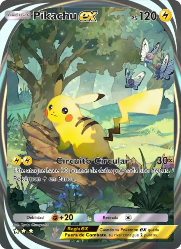 Pikachu ex card in Spanish