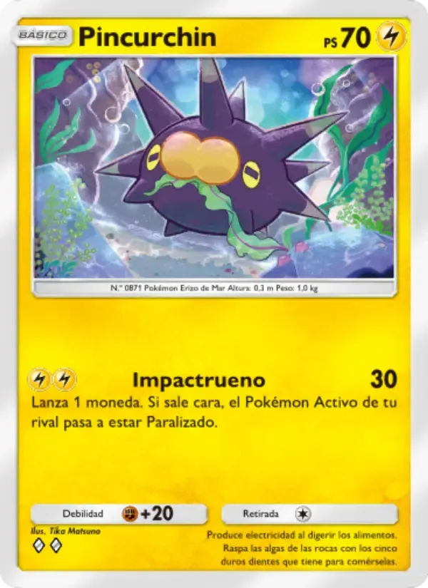 Pincurchin card in Spanish