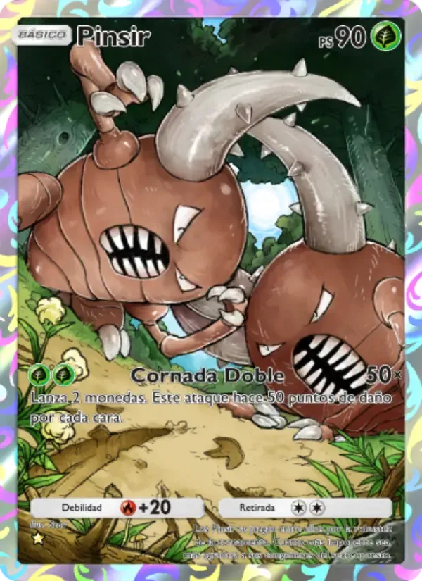 Pinsir card in Spanish
