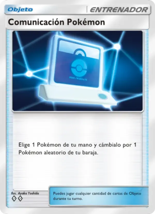 Pokémon Communication card in Spanish