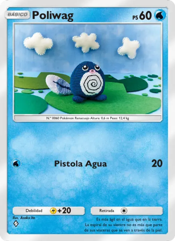 Poliwag card in Spanish