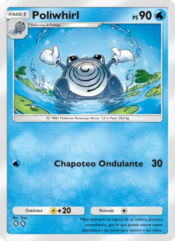 Poliwhirl card in Spanish