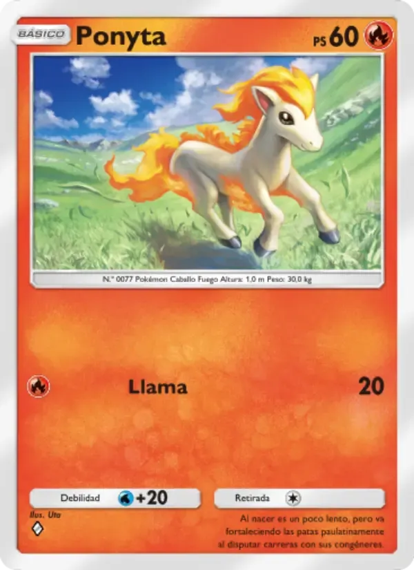 Ponyta card in Spanish