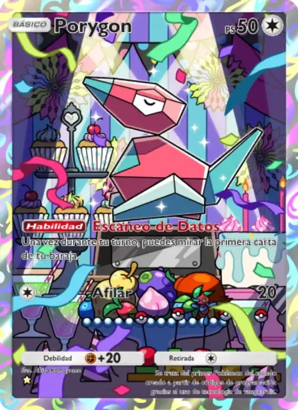 Porygon card in Spanish