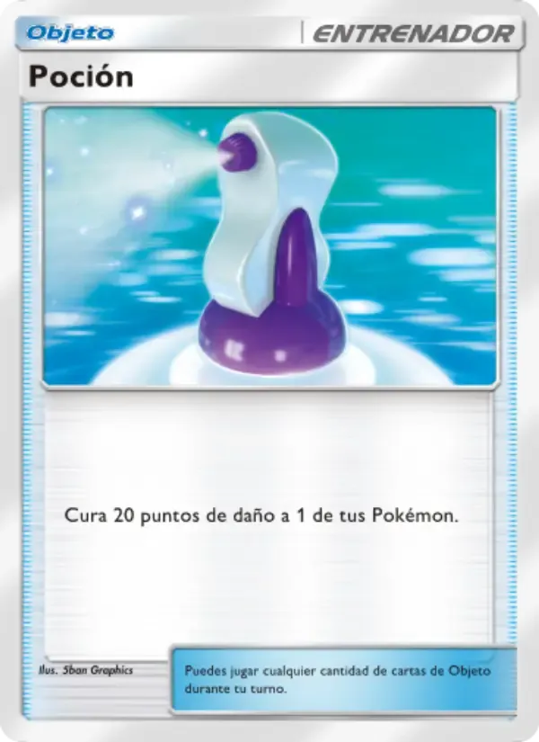 Potion card in Spanish