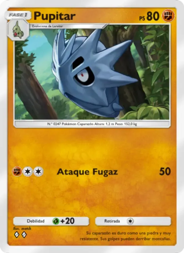 Pupitar card in Spanish