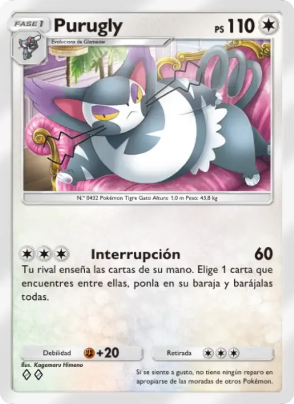 Purugly card in Spanish