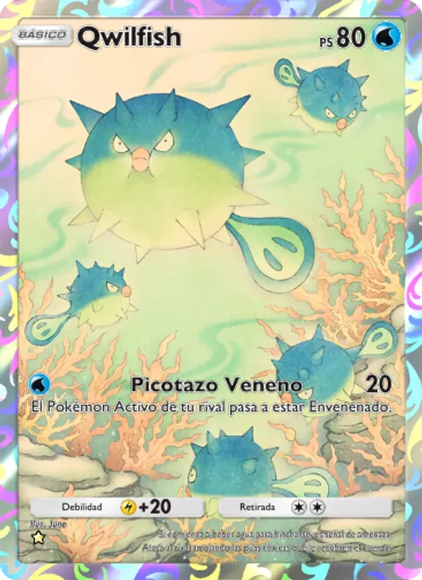 Qwilfish card in Spanish