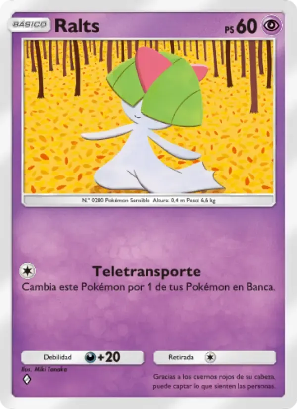 Ralts card in Spanish