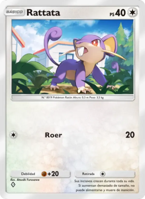 Rattata card in Spanish