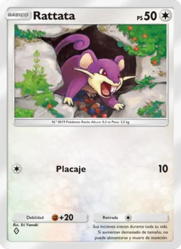 Rattata card in Spanish