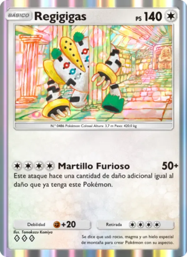 Regigigas card in Spanish