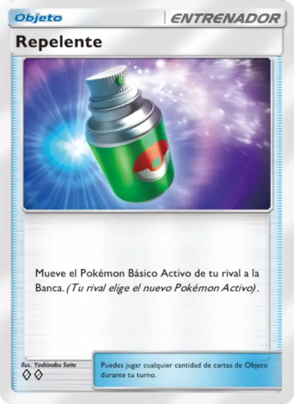 Repel card in Spanish