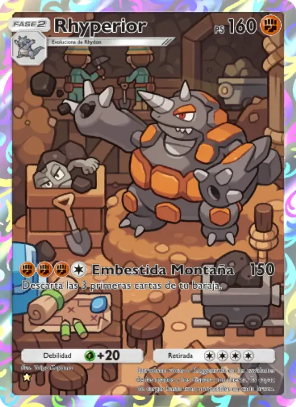 Rhyperior card in Spanish