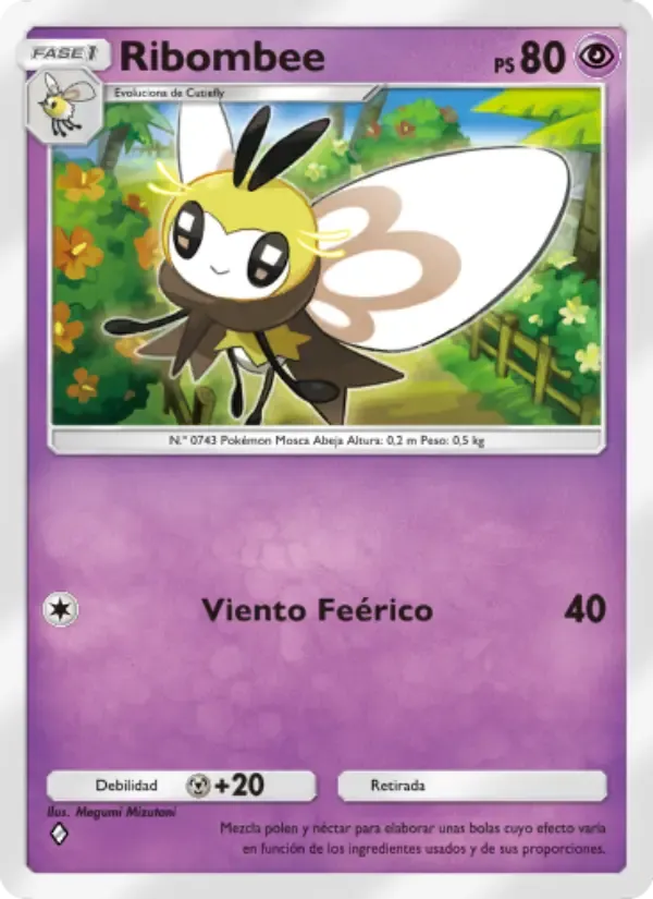 Ribombee card in Spanish