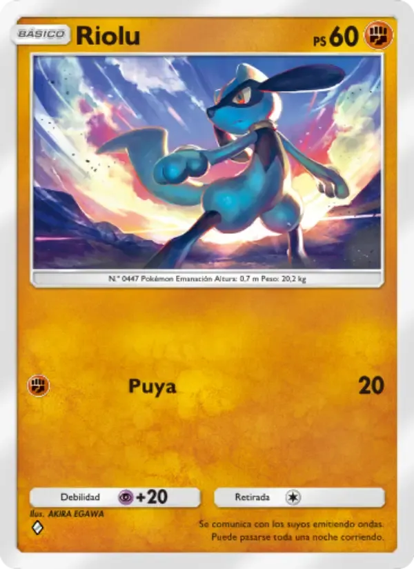 Riolu card in Spanish
