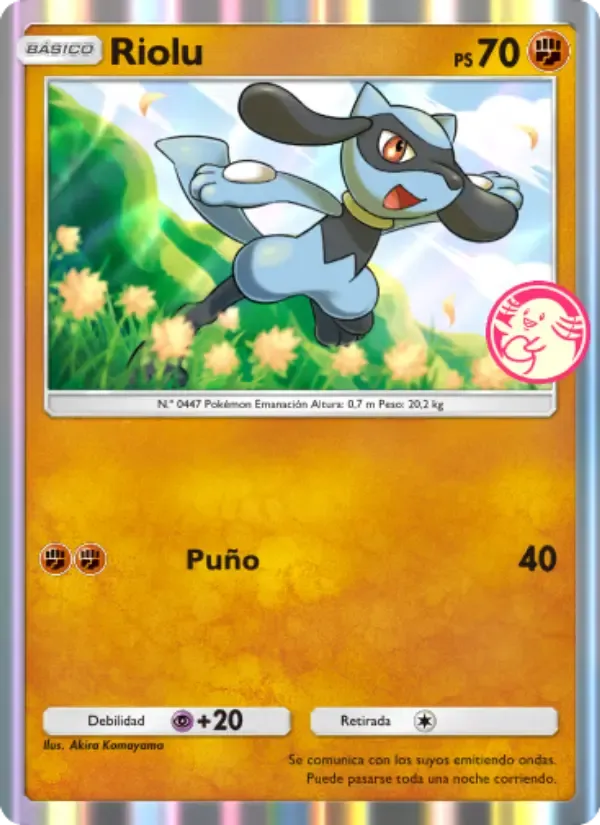 Riolu card in Spanish