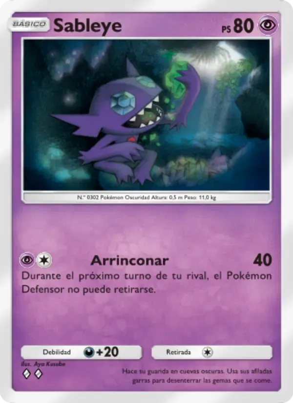 Sableye card in Spanish
