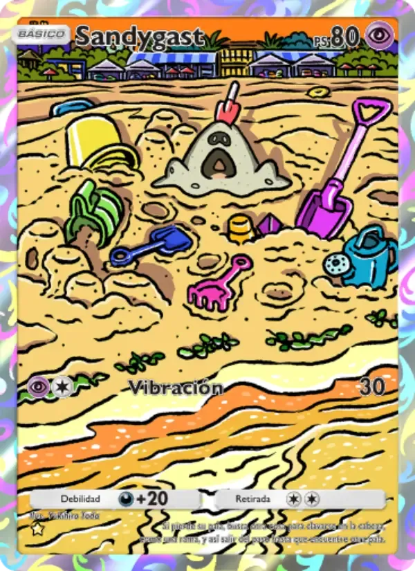 Sandygast card in Spanish