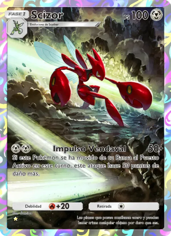 Scizor card in Spanish