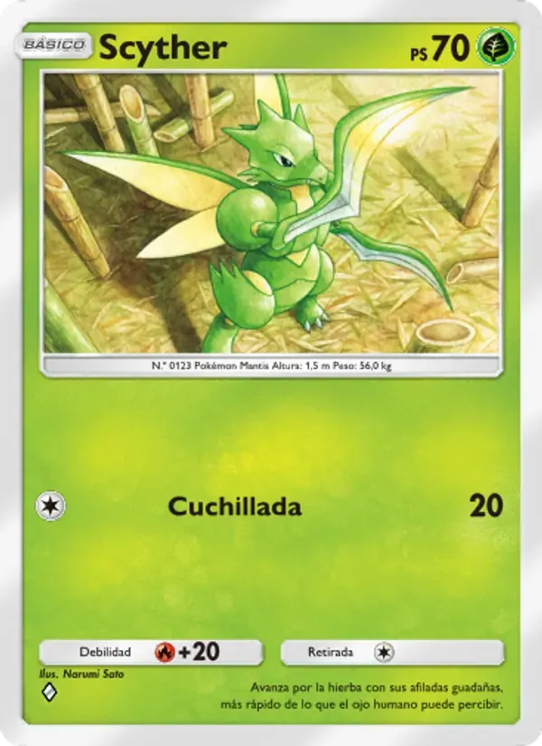 Scyther card in Spanish