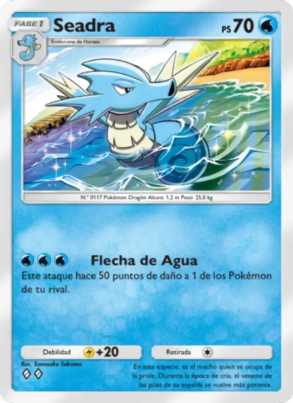 Seadra card in Spanish