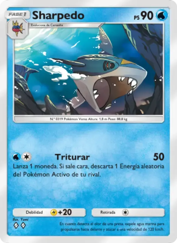 Sharpedo card in Spanish