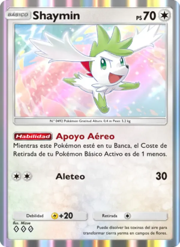 Shaymin card in Spanish