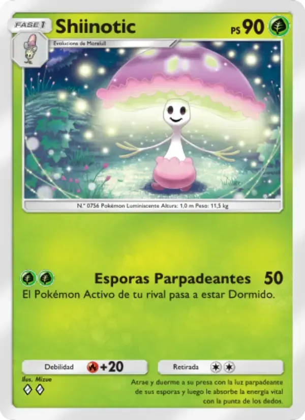 Shiinotic card in Spanish
