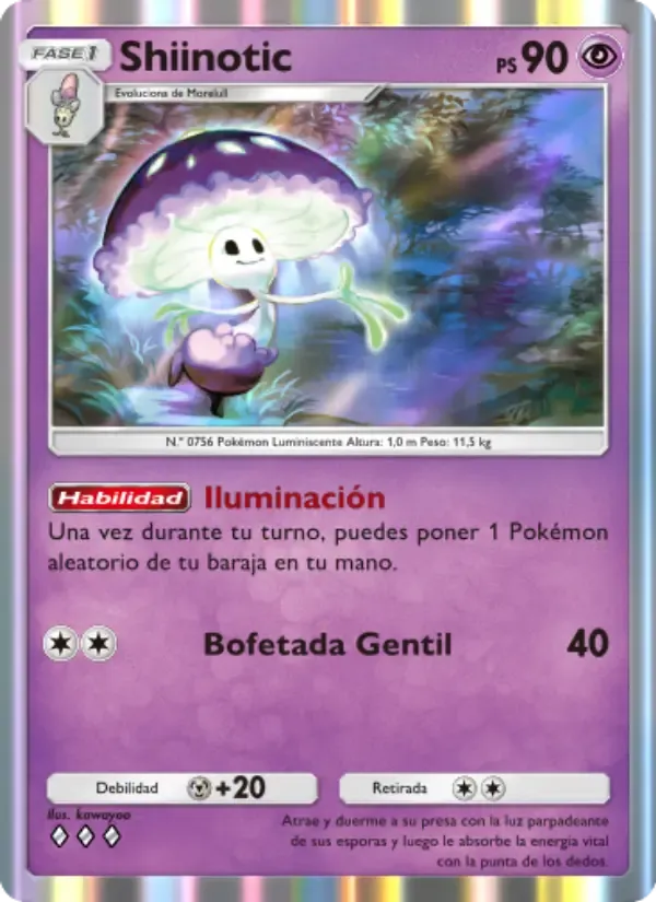 Shiinotic card in Spanish