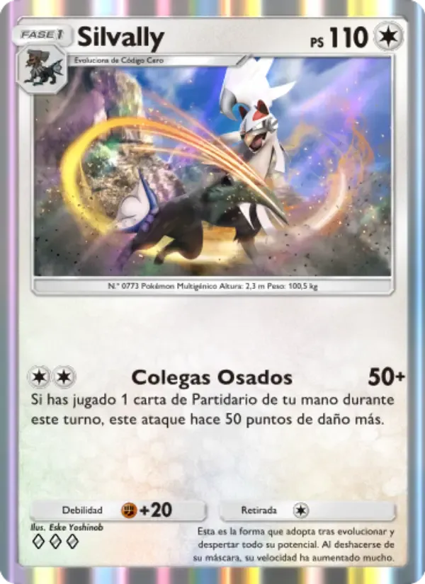 Silvally card in Spanish