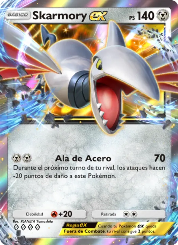 Skarmory ex card in Spanish