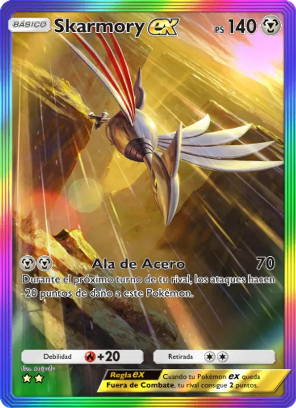 Skarmory ex card in Spanish