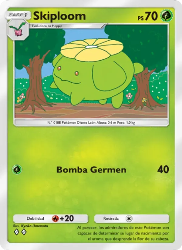 Skiploom card in Spanish