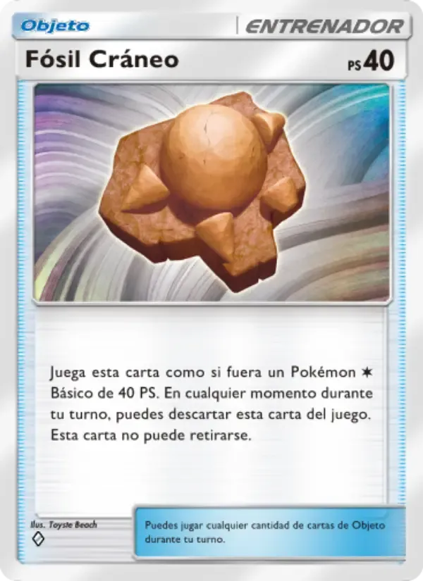 Skull Fossil card in Spanish