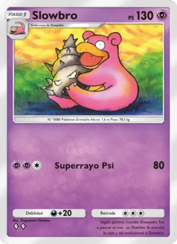Slowbro card in Spanish