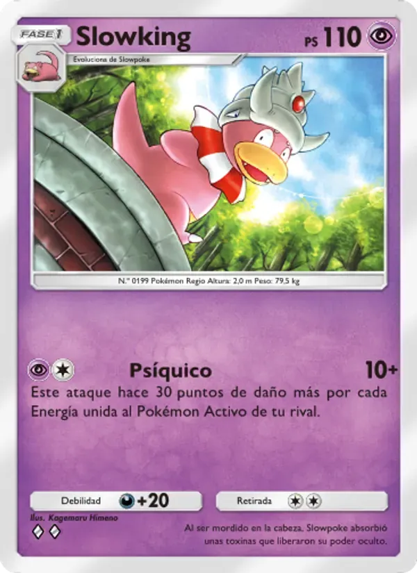 Slowking card in Spanish
