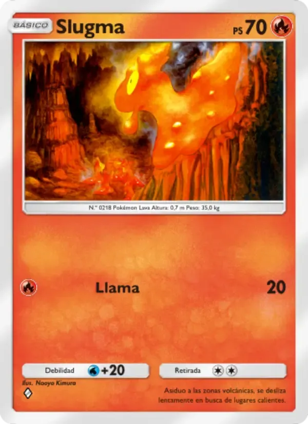 Slugma card in Spanish