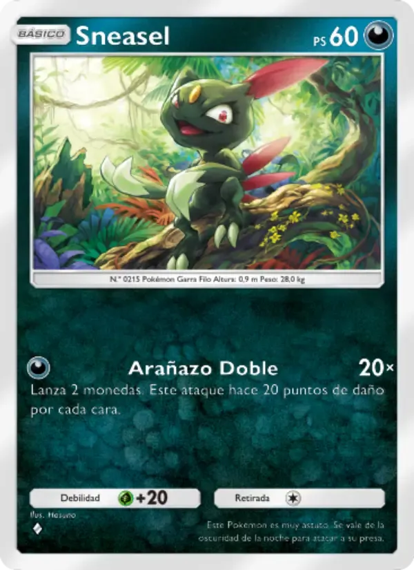 Sneasel-Karte auf Spanisch