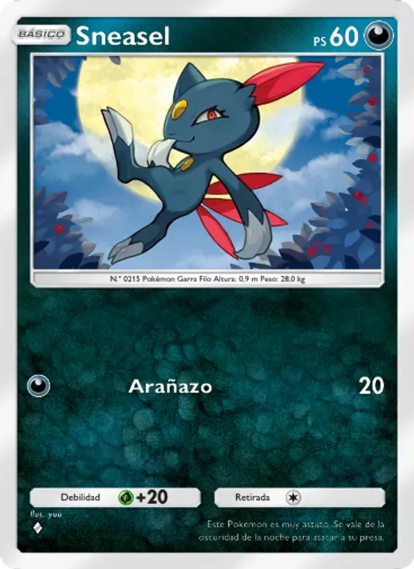 Sneasel card in Spanish