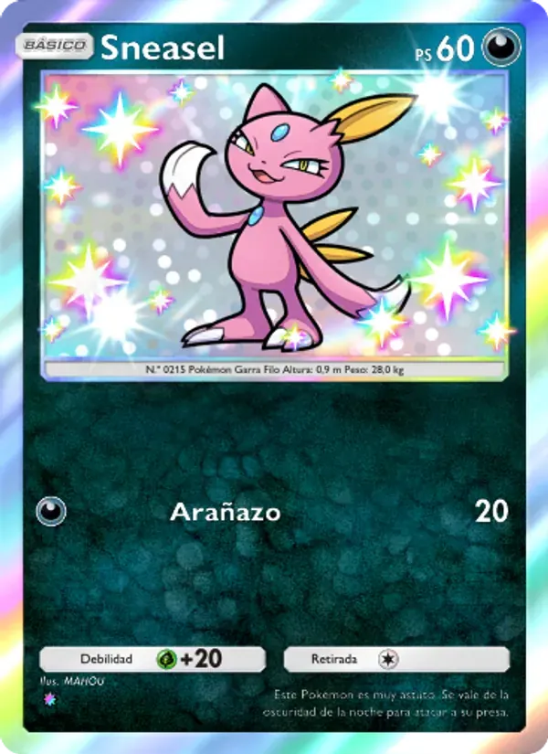 Sneasel card in Spanish
