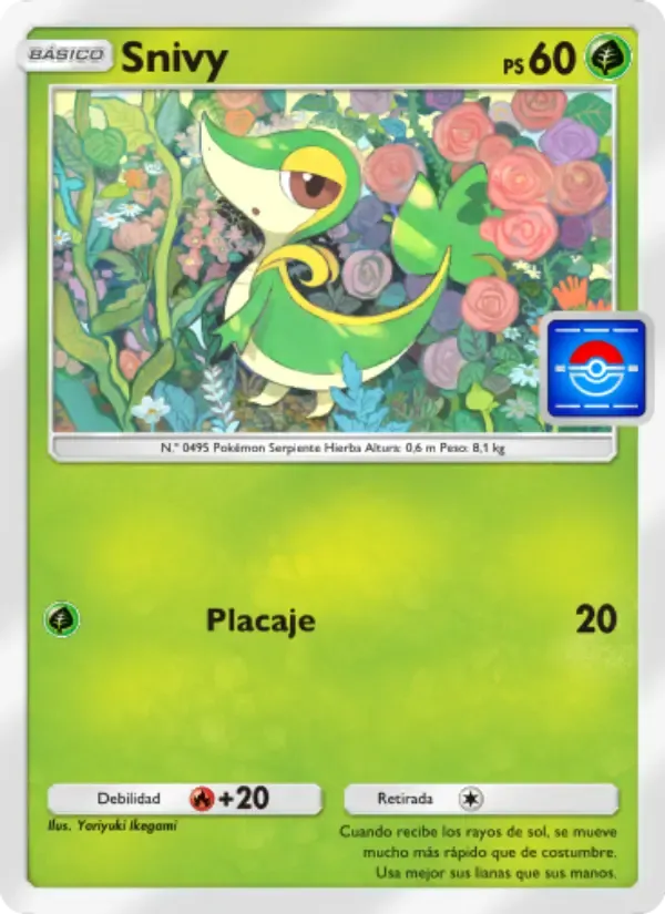 Snivy card in Spanish