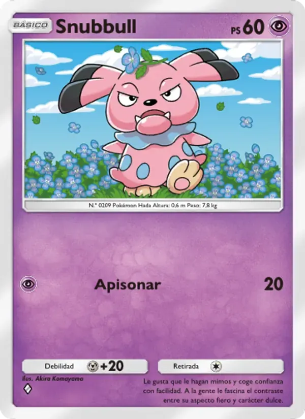 Snubbull card in Spanish