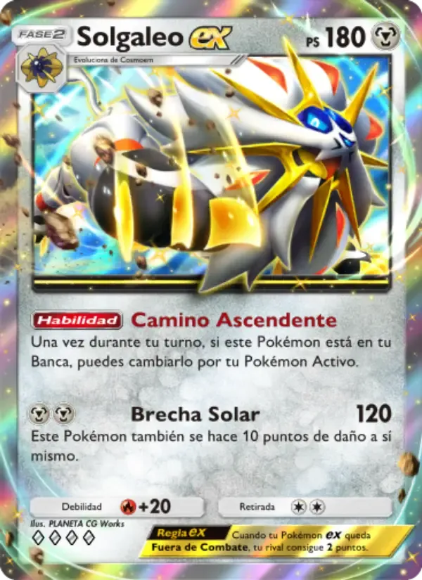 Solgaleo ex card in Spanish